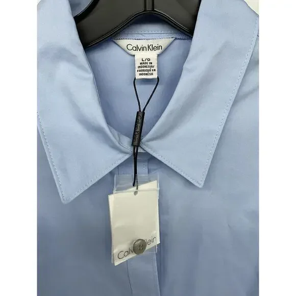 Calvin Klein Women’s Long Sleeve Button-Up Dress Shirt (Size L) - Picture 2 of 4